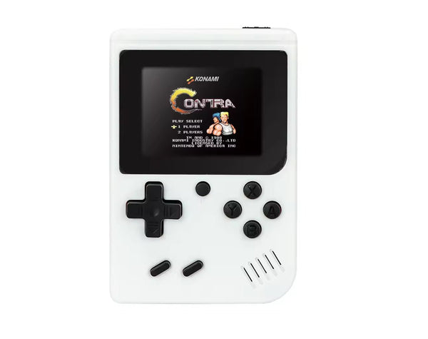 Kouvolsen 3" Screen 400 Game Handheld Mini Retro Gaming Console- Connect To TV White