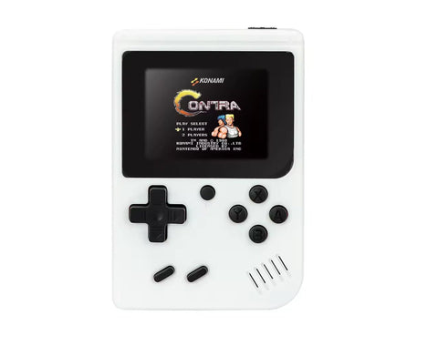 Kouvolsen 3" Screen 400 Game Handheld Mini Retro Gaming Console- Connect To TV White