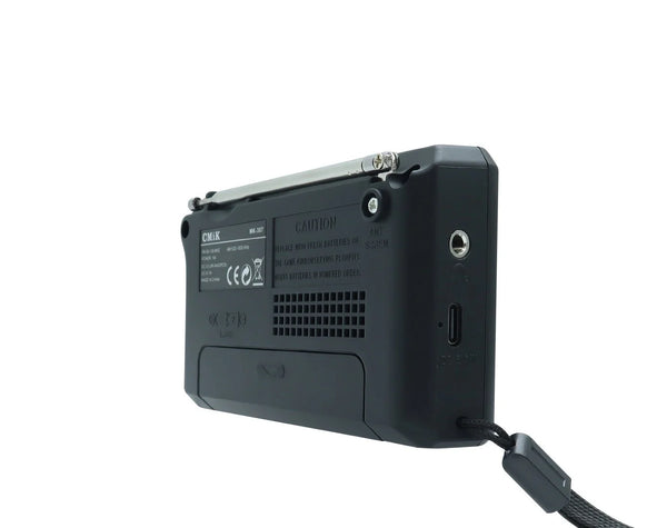 Cmik Portable Pocket AM/FM Radio with Built In Speaker- Extendable Antenna/ Wrist Strap MK-307