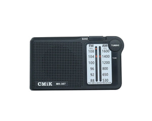 Cmik Portable Pocket AM/FM Radio with Built In Speaker- Extendable Antenna/ Wrist Strap MK-307