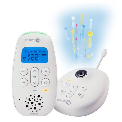 Oricom Secure530 DECT Digital Baby Monitor- Starry Night Lightshow/ 18 Lullabies