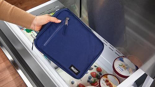 PackIt Classic Freezable Lunch Box Cooler- Top Load Design Lunchbox True Blue