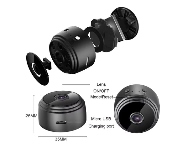 Andowl 4K UHD Mini Wireless Spy Camera- WiFi Hidden Security Monitor With Night Vision/ Motion Detection/ Remote Viewing Q-H36
