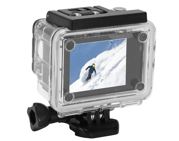 Andowl Mini Waterproof Underwater Mini Cam Sports Action Camera with Video Recording 2" LCD Screen- Durable Underwater Protective Case