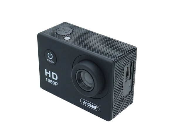 Andowl Mini Waterproof Underwater Mini Cam Sports Action Camera with Video Recording 2" LCD Screen- Durable Underwater Protective Case