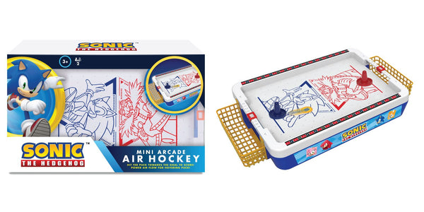 Ugames Sonic The Hedgehog Mini Arcade Air Hockey Game For Kids- Fun Entertainment