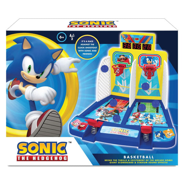Ugames Sonic The Hedgehog Arcade Basketball Core Series Kids Fun Entertainment- Large LED Screenboard/ Quick & Easy Setup