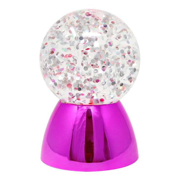 Pink Poppy 5.5" Glitter Waterball Light Lamp- LED Decor/ Ideal for Relaxation/ Visual Stimulation Kids