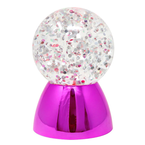 Pink Poppy 5.5" Glitter Waterball Light Lamp- LED Decor/ Ideal for Relaxation/ Visual Stimulation Kids