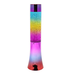 Pink Poppy 13"Rainbow Electroplating Revolving Glitter Lamp- Colour Changing Rainbow LED Lights/ Ideal For Relaxation/ Visual Stimulation