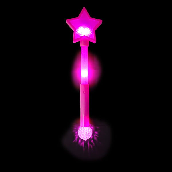 Magical Flashing Pink Star Light Up Wand