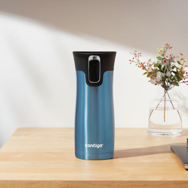 Contigo 473ml AutoSeal West Loop Insulated Travel Mug - Keep Drinks Hot/ Cold Dark Ice