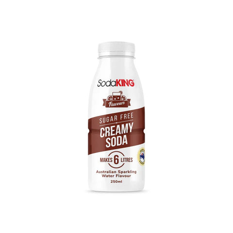 SodaKing Classic Sugar Free Cream Soda Sparkling Syrup Soda Water Drink Mix- Makes 6 Litres