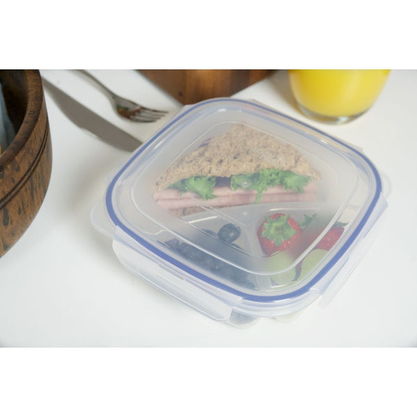 2PK LocknLock 3 Section Lunch Container 750ml Each