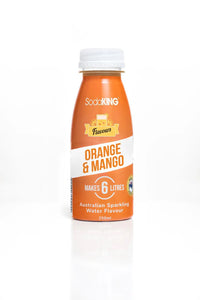 SodaKing Classic Orange Mango Sparkling Syrup Soda Water Drink Mix- Makes 6 Litres