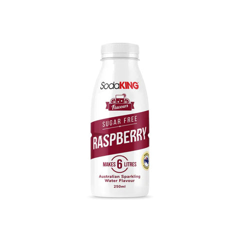 SodaKing 3x Pack Classic Sugar Free Raspberry Sparkling Syrup Soda Water Drink Mix- Makes 18 Litres (6L Each)