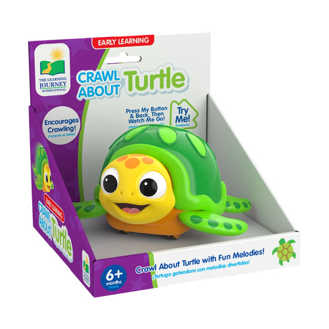 Early Learning Craw About Turtle Kids Crawling Turtle Toy- Moves Across The Floor/ Fun Melodies Kids Fun Entertainment