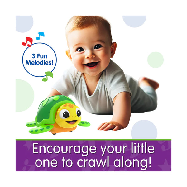Early Learning Craw About Turtle Kids Crawling Turtle Toy- Moves Across The Floor/ Fun Melodies Kids Fun Entertainment