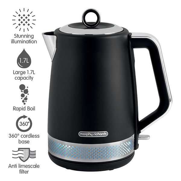 Morphy Richards 1.7L Illumination Jug Kettle - Black