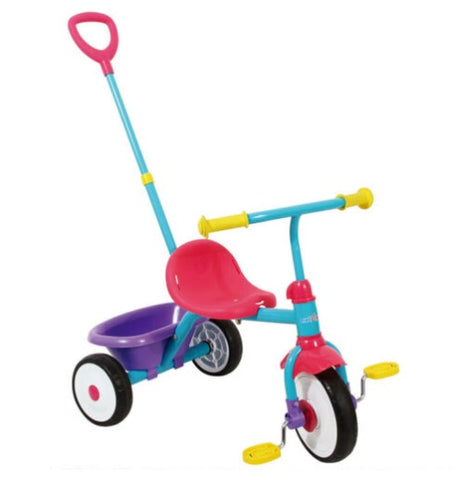 Trike Star Kids Ride On Pedal Tricycle/ Bike w/ Parent Handle/ Toy Bucket 15m+