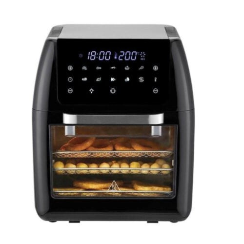 Healthy Choice 12L Digital Airfryer Oven/ Rotisserie Rack/Basket/Tray/Tongs/Time - Sydney Electronics
