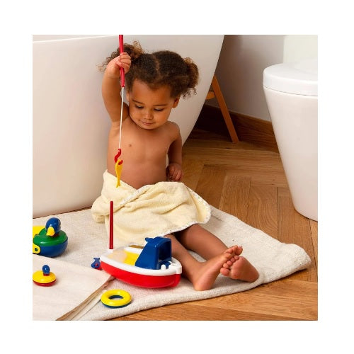 Ambi Toys Fishing Boat Bath Toy Pretend Play Fishing Rod- Great For Kids Fun