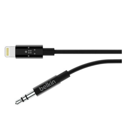Belkin 3.5mm 90cm AUX to Lightning Cable Adapter For Apple iPhone/Used For Music - Sydney Electronics