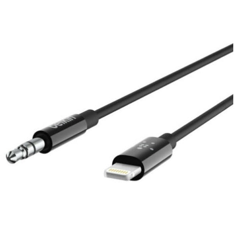 Belkin 3.5mm 90cm AUX to Lightning Cable Adapter For Apple iPhone/Used For Music - Sydney Electronics