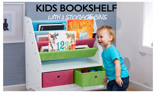 Kids Children Bookcase/ Toy Bins