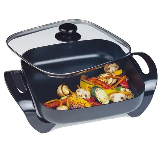 Maxim 29cm 1500W Non-Stick Coated Electric Frypan/ Cooker- Thermostat Control