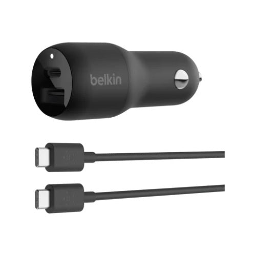 Belkin BoostCharge 37W Dual Car Charger USB- C and USB- A w/ PPS Technology