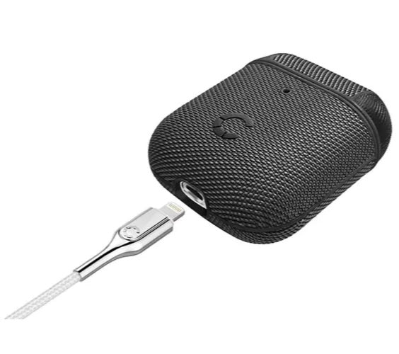 Cygnett TekView Pod Protective Full Cover Charging Case For AirPods 1/ 2 - Grey/ Black - Sydney Electronics