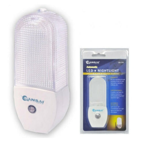 Sansai Automatic LED Night Light Sensor Lamp Activating Bedroom/Hallway 0.2W