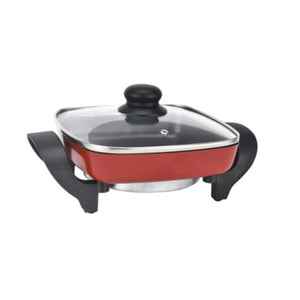 Maxim Kitchenpro 800W Electric Portable Frypan Mini Frying Pan w/ Glass Lid