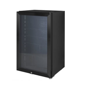 Heller 98L Litre Black Beverage Fridge Cooler- Tempered Glass Door HBC98