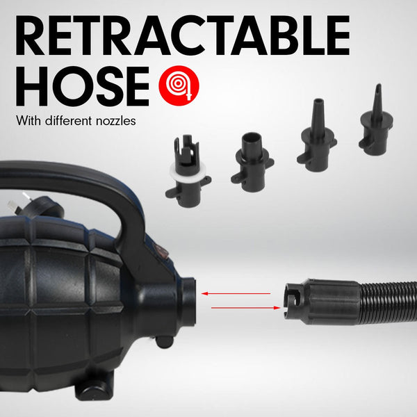 600W Portable Electric Air Pump for Air Tracks Inflatable Beds Toys