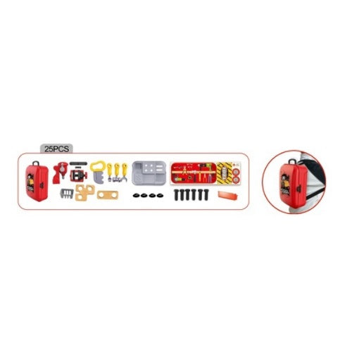 Kids 25Pcs Pieces Tool Set Tools Back Pack Children's Kids Fun- Pretend Play