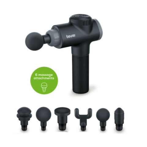 Beurer Elite Pro Massage Handheld Gun Massager- 4 Intensity Levels LED Hand Held