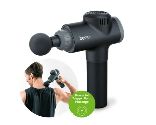 Beurer Elite Pro Massage Handheld Gun Massager- 4 Intensity Levels LED Hand Held