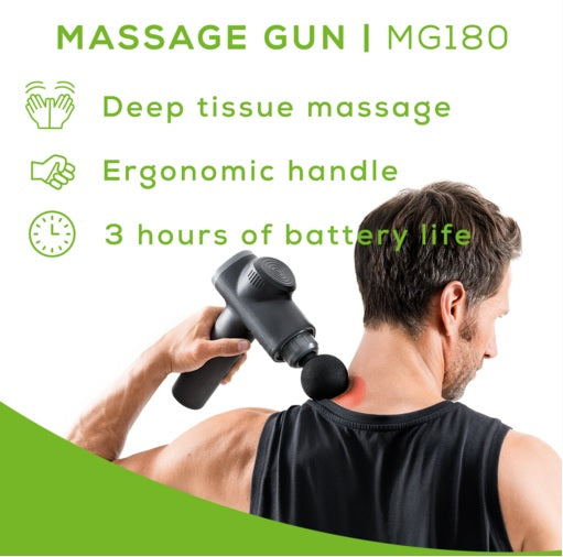 Beurer Elite Pro Massage Handheld Gun Massager- 4 Intensity Levels LED Hand Held