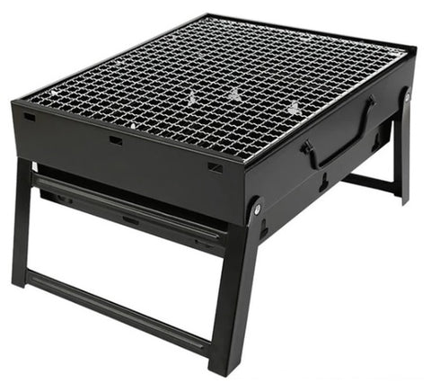 Portable Compact Mini Rectangular Charcoal BBQ Grill- Foldable/ Lightweight