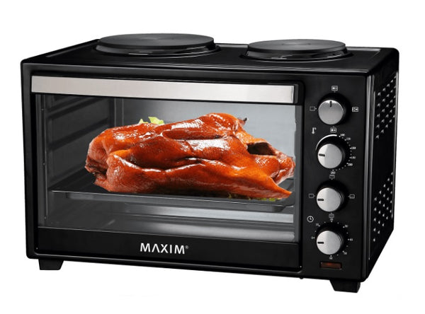 Maxim Kitchenpro 30L Electric Portable Oven/Roaster with Hot Plates/Handle Table MOHP30 - Sydney Electronics