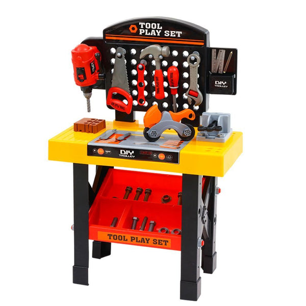Keezi Kids Pretend Play Set Workbench Tools 54pcs Builder Work Childrens Toys