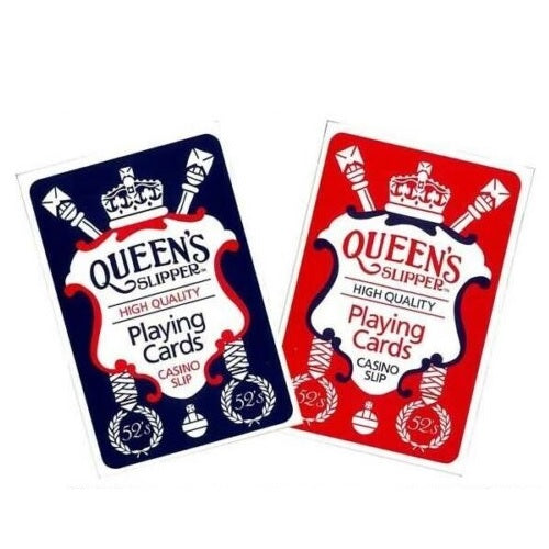 3PK Queen's Slipper 52's Playing Cards Bridge Size Deck Slip Desk Casino