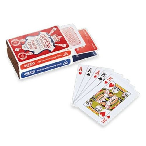 3PK Queen's Slipper 52's Playing Cards Bridge Size Deck Slip Desk Casino