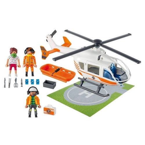 Playmobil Kids Rescue Helicopter Pretend Play- Great For Kids Fun