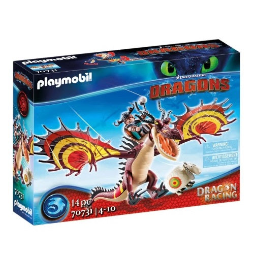 Playmobil Kids Dragon Racing Snotlout and Hookfang Pretend Play- Great For Kids