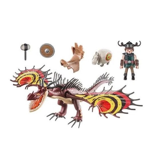 Playmobil Kids Dragon Racing Snotlout and Hookfang Pretend Play- Great For Kids