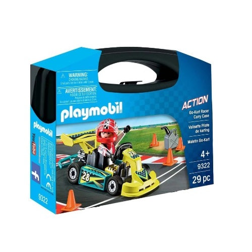 Playmobil Kids Go Kart Racer Carry Case Pretend Play- Great For Kids Fun