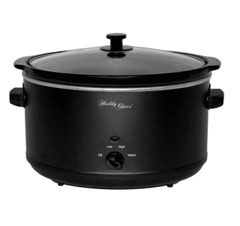 Healthy Choice 8L 300W Large Non Stick Slow Cooker Glass Lid w/ Ceramic Bowl/Pot - Sydney Electronics